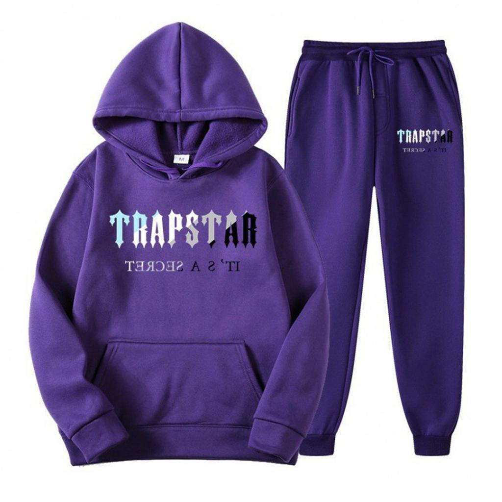 Women's Hooded Athletic Tracksuit Unisex Two-Piece Running Clothing Long Sleeve Pullover Hoodie Sweatshirt + Track Pants Set