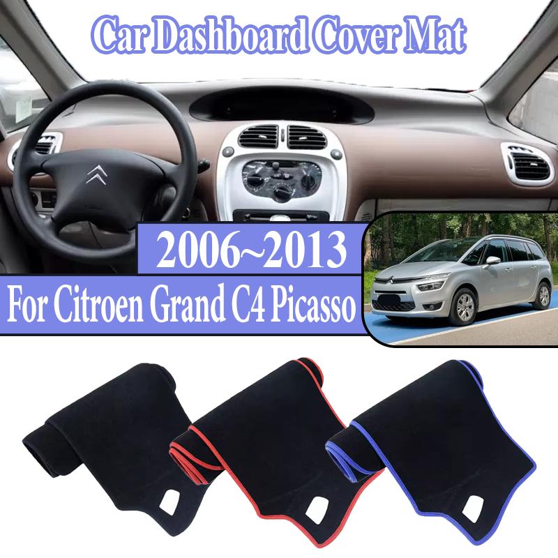 For Citroen Grand C4 Picasso SpaceTourer 2006~2013 Anti-sun Car Dashboard Dashmat Center Console Dash Avoid Light Mat Accessorie