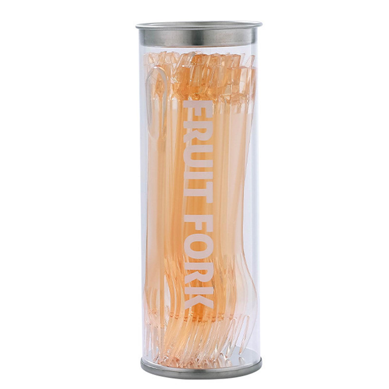 Transparent Fruit Fork Clip Reusable Food Dessert Fork For Christmas