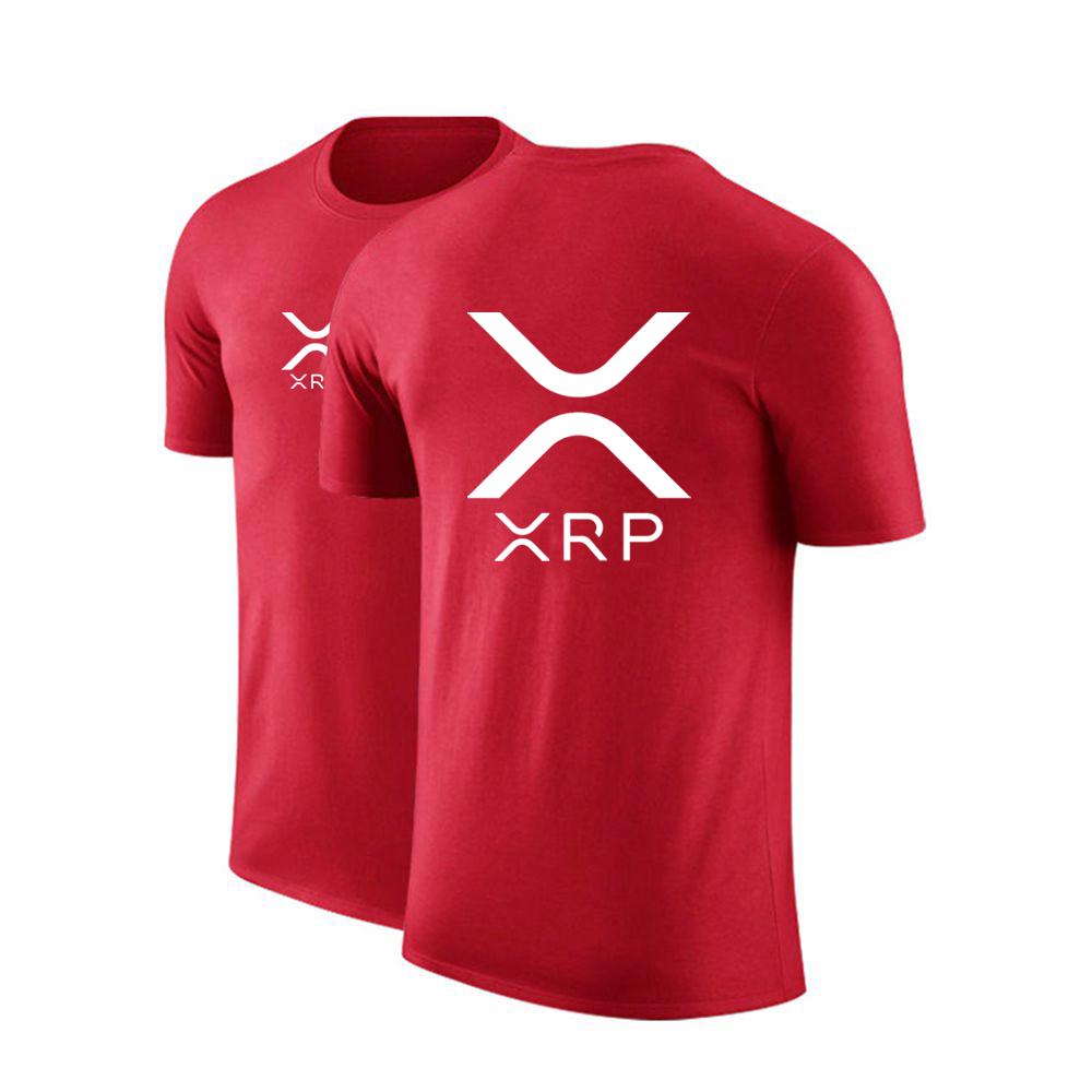 2025 Cryptocurrency Ripple Xrp New Unisexs Summer Round Neck Ordinary Short Sleeve Tshirt Printing Good Quality Comfortable Tops