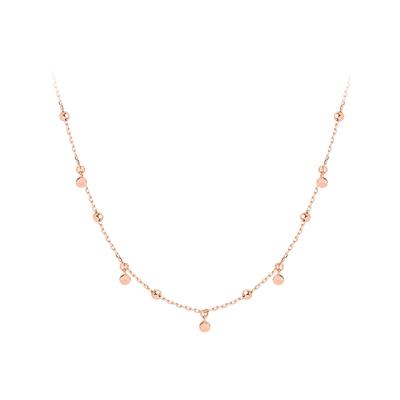 Verkauf 925 Sterling Silber Halskette Multi-Kreis Perle Kette Glänzende Runde Schlüsselbein Kette Weibliche Party Halskette Schmuck NK042