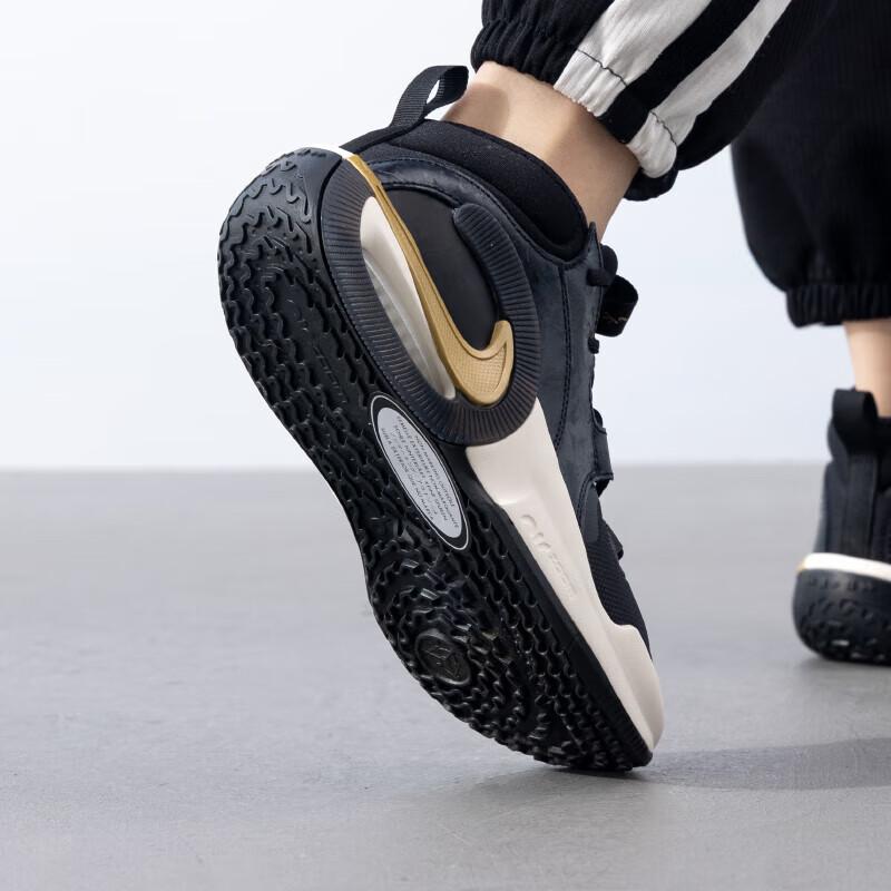 New Nike Air Zoom Crossover 2 Anti-Slip Wear-Resistant Mid-Top Children's Basketball Shoes Black Teenagers FZ7312-001