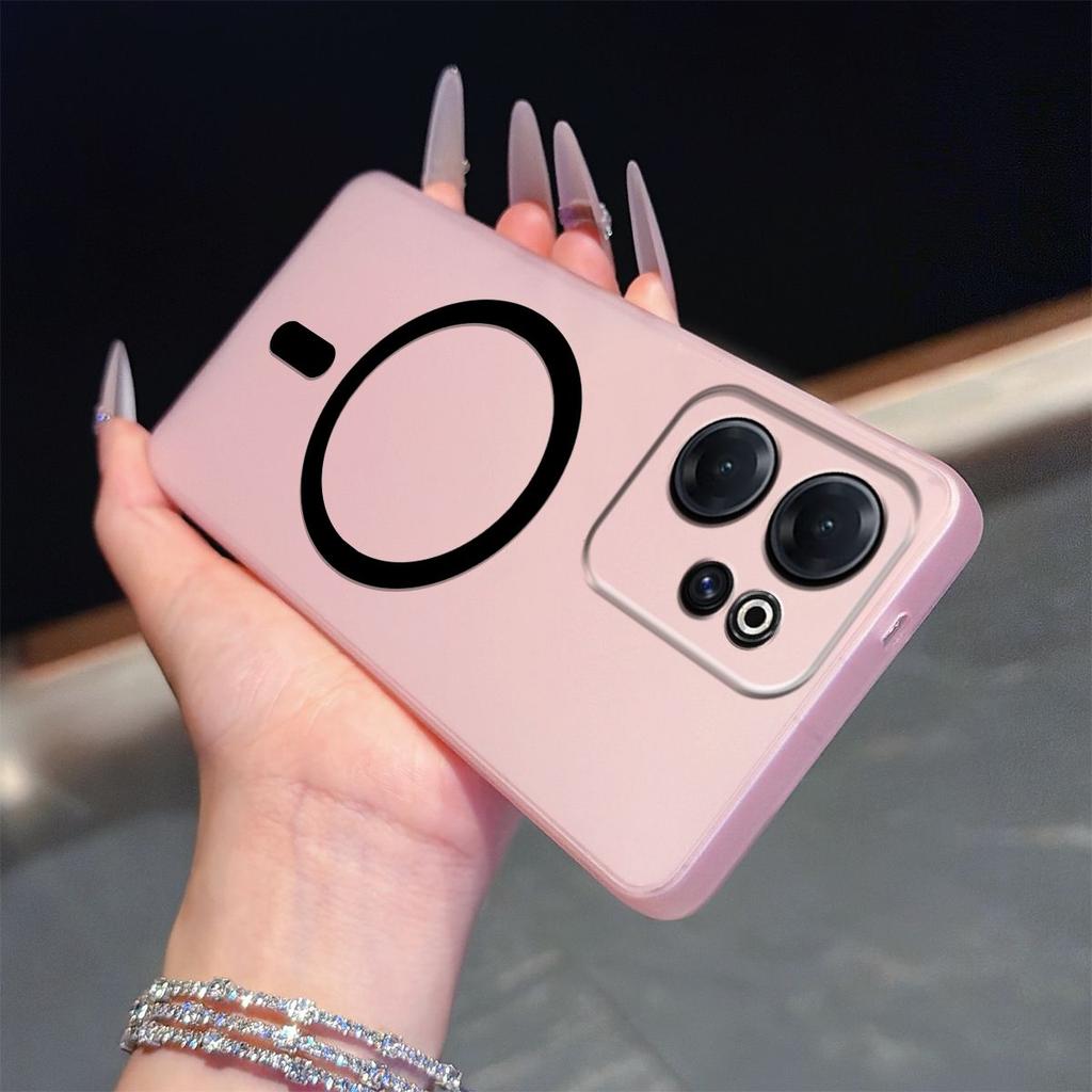 Frosted Semi Clear Magnetic Phone Case for OPPO Reno15 Pro 5G Soft TPU Shockproof Cover