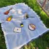 Outdoor picnic mat linen tablecloth camping blanket atmosphere tablecloth picnic mat outing car trunk mat