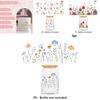 Floral Plant Glass Cup Stickers Water Crystal Transfer Decoration For Home Party