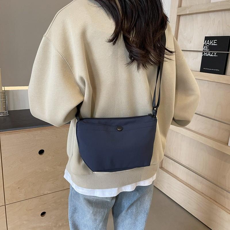 Nylon Casual Small Crossbody Bag With Solid Color For Daily Use