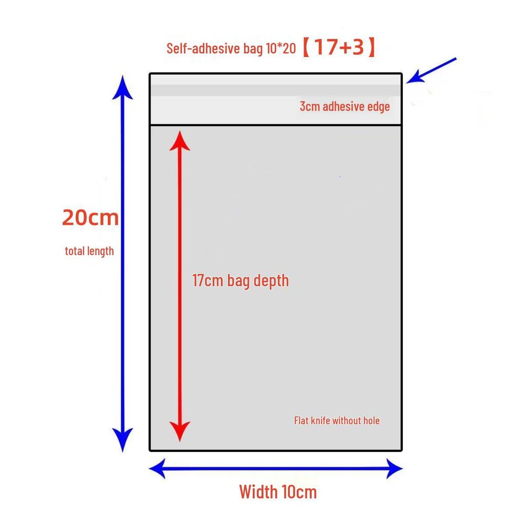 Wide 10 OPP Self-Adhesive Bags for Jewelry and Pencil Packaging