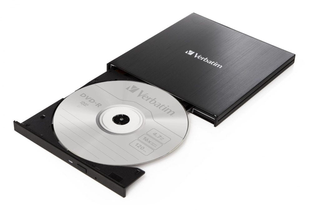 Nagrywarka zewnętrzna Verbatim CD/DVD RW USB-C 3.2 SLIM
