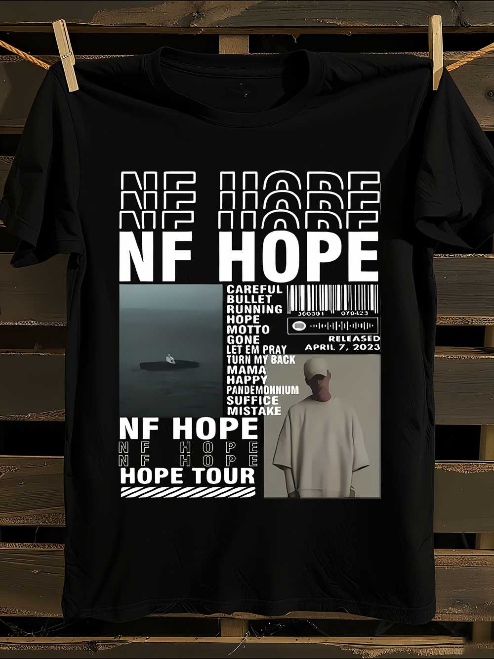 

NF Hope Album Tour 2024 Graphic T-Shirt Mens Tshirt Womens Tshirts with Letters Print Short Sleeves T-Shirt Casual Street Tee Shirt Top XL