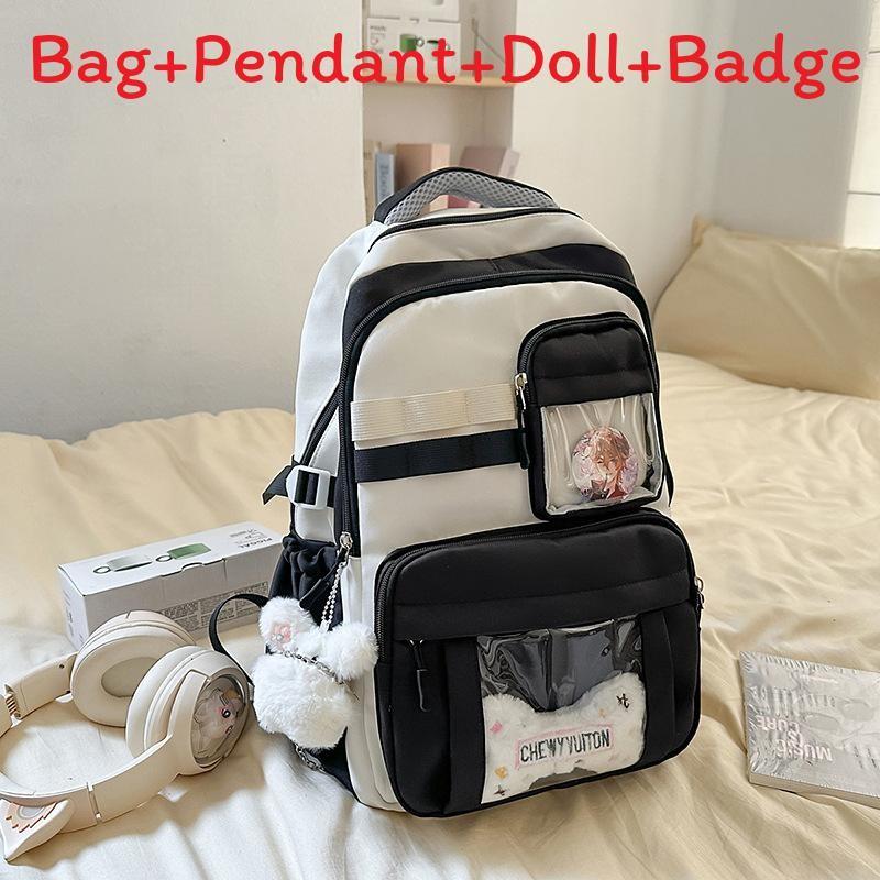 Fashion Teen Backpack With Contrast Colors And Spacious Interior For Use Daily