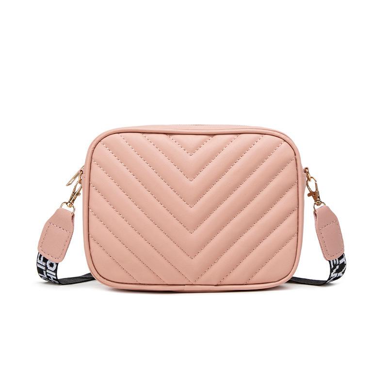 Embroidery chain bag New candy color bag One shoulder messenger mobile phone bag Women's bag Small square bag