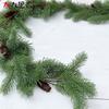 American Christmas Decoration Soft Glue Pine Needles Cypress Pine Leaves Pine Cones Simulation Rattan Wall Hanging