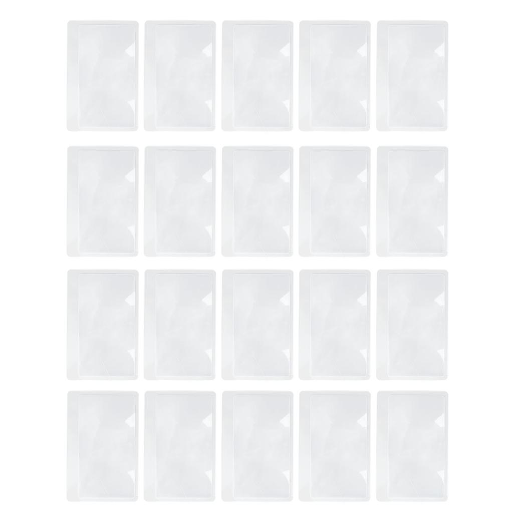 20 Sheet Credit Card Size 3X Magnifiers Portable Transparent Pocket Magnifying Reading Glass