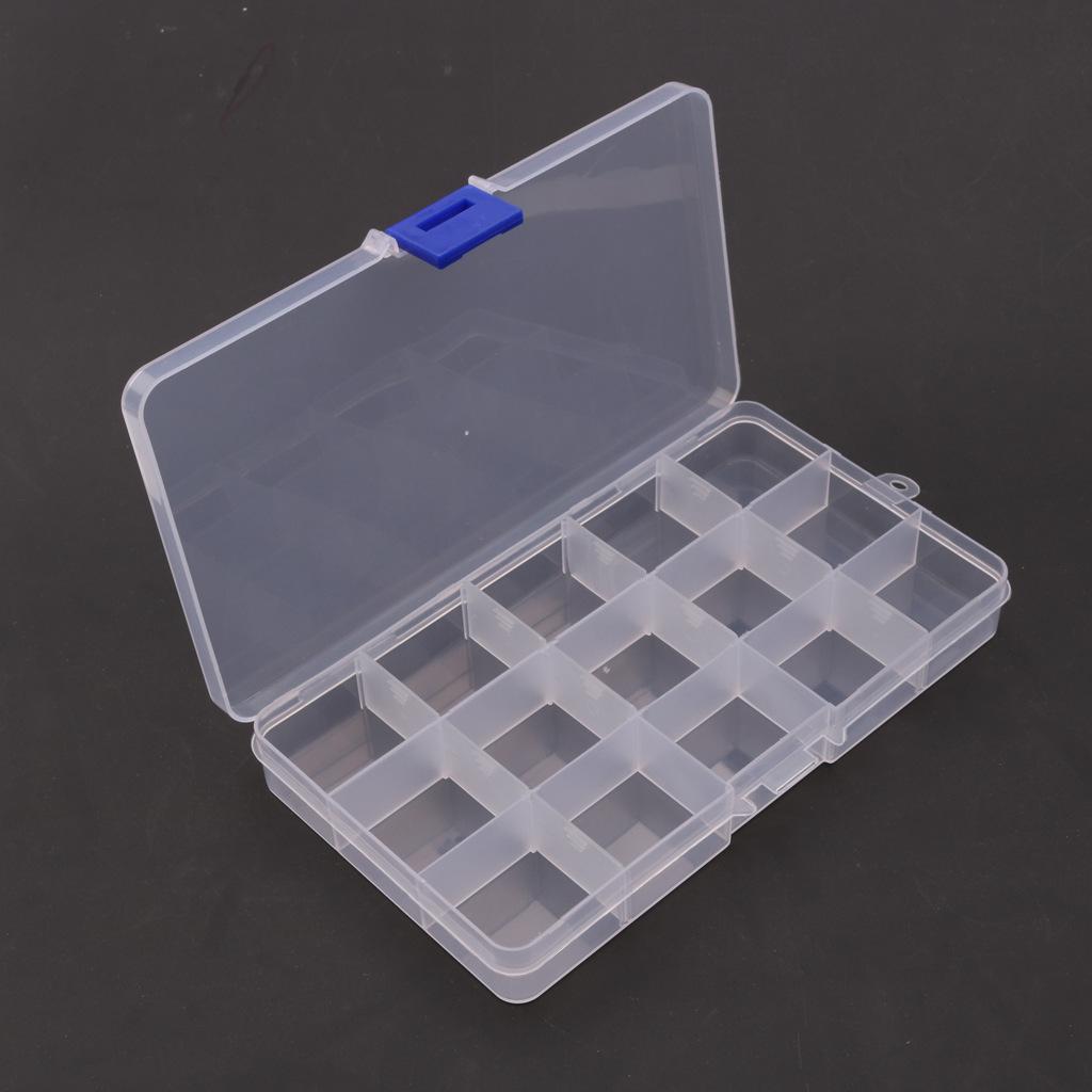 Musical Instrument Accessories Storage Box 15-Compartment Pick Case Guitar Pick Storage Box Screw Storage Plastic Box