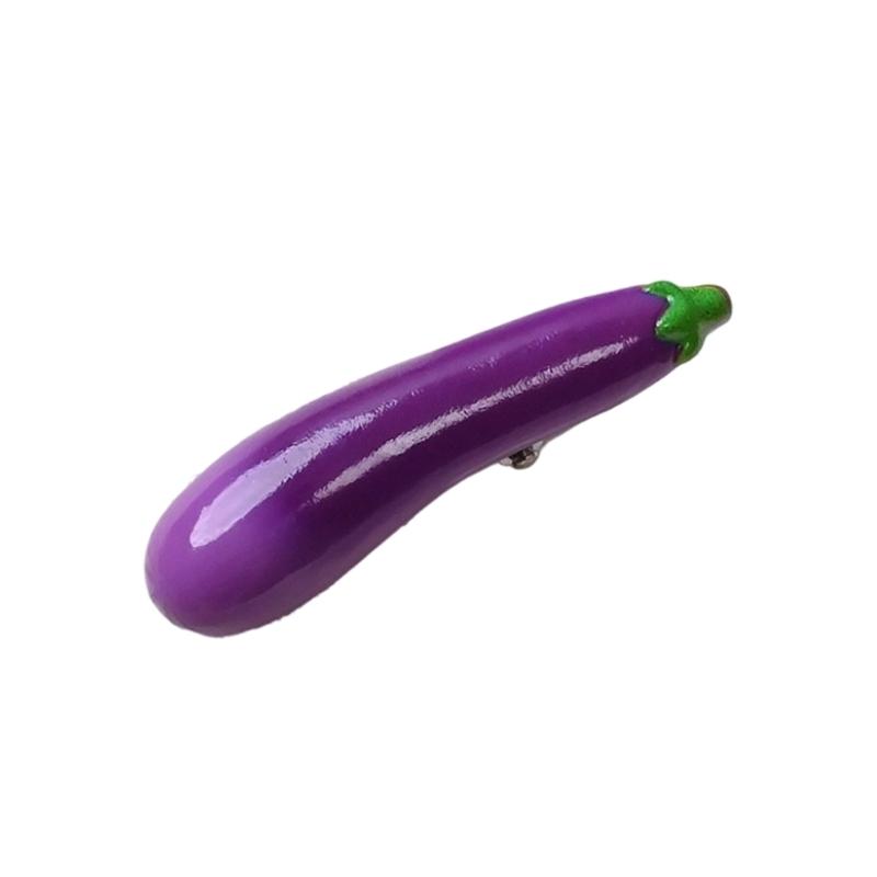 Vegetable Hair Barrette Set with Simulation Design and Metal Backs for Arranging Loose Hair Along the Front and Side Bang