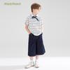 Mucmukn Retro Striped Polo T-Shirt