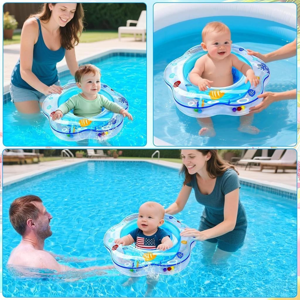 Baby Float with Foot Baby Swimming Ring for and Outdoor Strong Swimming Lightweight and For Children Months Hole, Bathtub, Pool, Use, Buoyancy,