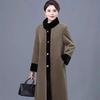 Luxury Faux Mink Fur Coat for Plus Size Women Winter Fashion Mom Outerwear Stand Collar Loose Fit Elegant Jacket