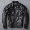 Genuine 100% Leather S for Men Real Top Layer Cowhide Man Autumn Winter Plus Size Men's Motorcycle Jacket