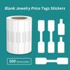 500pcs/roll Kraft Paper Price Stickers Jewelry Price Tags Self Adhesive White Blank Sticker Ring Necklace Earring Price Label