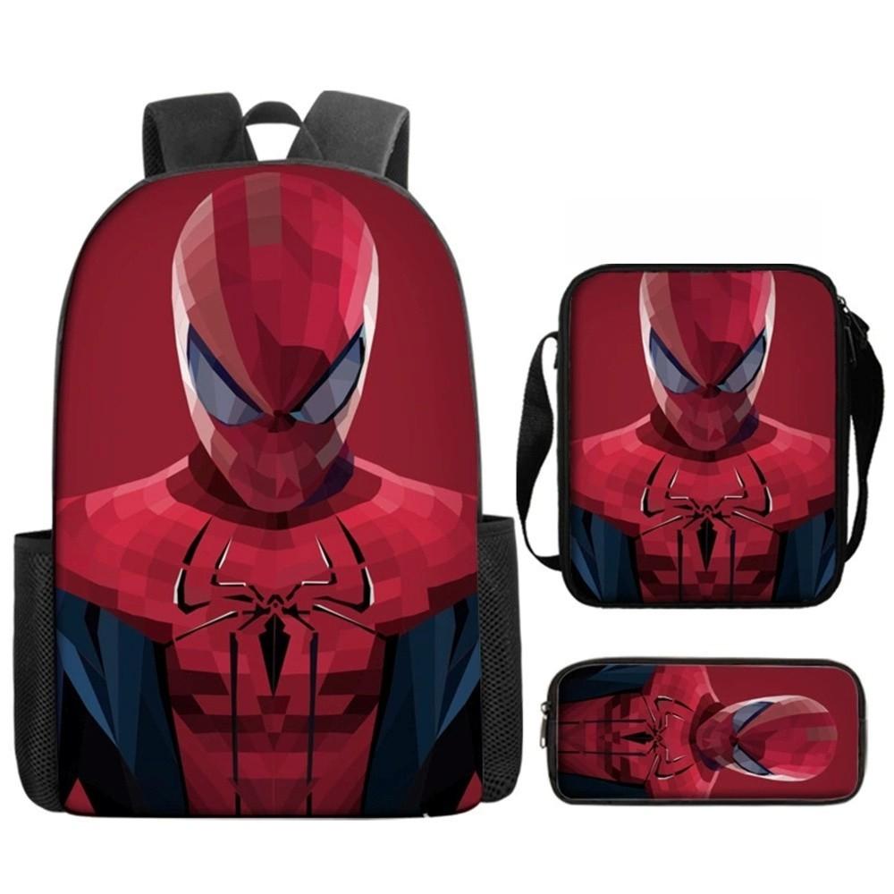 Spider Man Backpack 3D Digital Print Casual Trendy Shoulder Bag for Boys Girls Lightweight Water Resistant Student Travel Daypack less