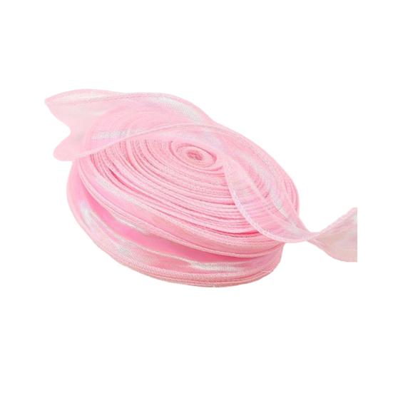 Sheer Tulle Ribbon 3.8 Yards Craft Decorative Ribbon Iridescent Tulle Ribbon Roll for Flowers Wedding Invitations Gift Wrapping