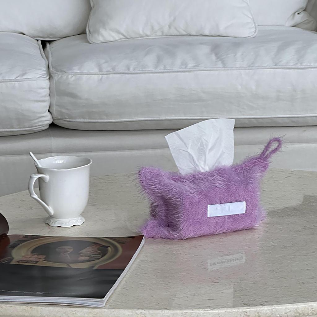 Tissue Box Cover Soft and Dustproof Napkin Dispenser Practical Paper Towel Holder Tissue Container for Home Use