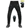 Mens Motorcycle Riding Jeans With 4 Zippers Kevlar Reinforced Abrasion Resistant Biker Pants
