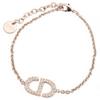 Auth DIOR Petit CD Rhinestone Bracelet Women's Jewelry Di6516bf Used