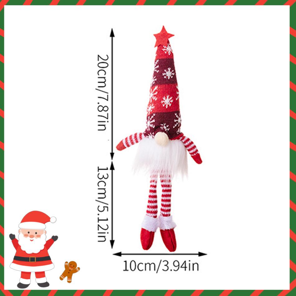 New Christmas Glowing Snowflake Knitted Doll with Battery - Gnome Decor, Atmosphere Lamp, Long-Lasting Power, Kids' Christmas