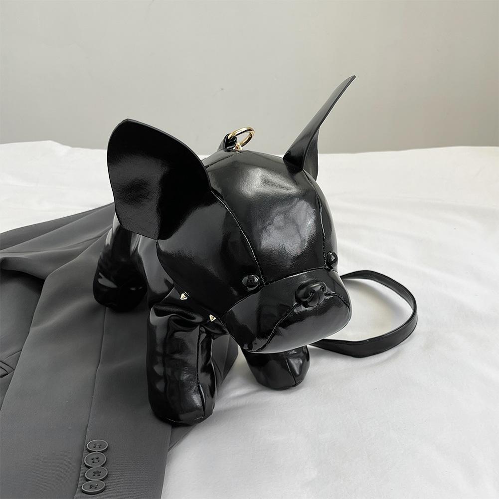 NEW Doggie Shoulder Bag for Women Bulldog Crossbody Leather Bag Adjustable Strap Messenger Bag w/Zipper for Shoping Travel