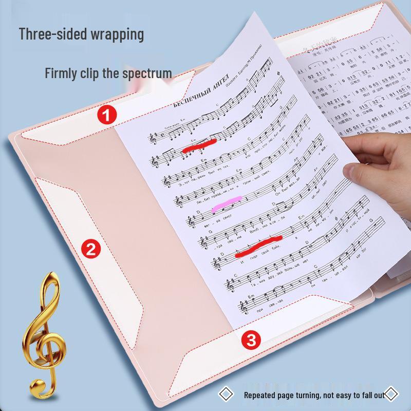 Morandi A4 Customizable Non-reflective Music Sheet Clip – Multi-functional Loose-leaf Folder