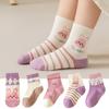 Winter Plush Thickened Heat Storage Warm Cartoon Cute Mid-length Baby Socks