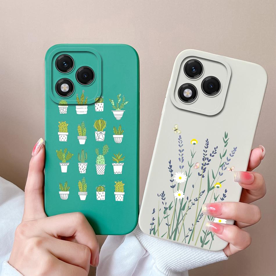 Case For Honor 400 Lite Candy Painted Flowers Phone Cover Soft Liquid Silicone Upgrade Camera Protection Shockproof Back Covers