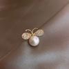 Mini Cute Opal Clover Flower Brooches for Women CZ Crystal Rhinestone Flower Lapel Pin Clothing Kawaii Korean Jewelry
