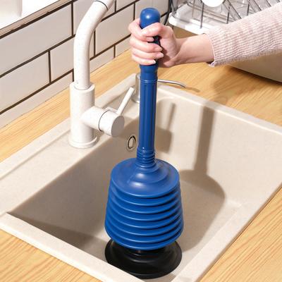 Toilet Plunger High Pressure Thrust Strong Suction Cup Multi-layers Long Handle Manual Bathroom Toilet Dredger Clog Remover Home Supplies
