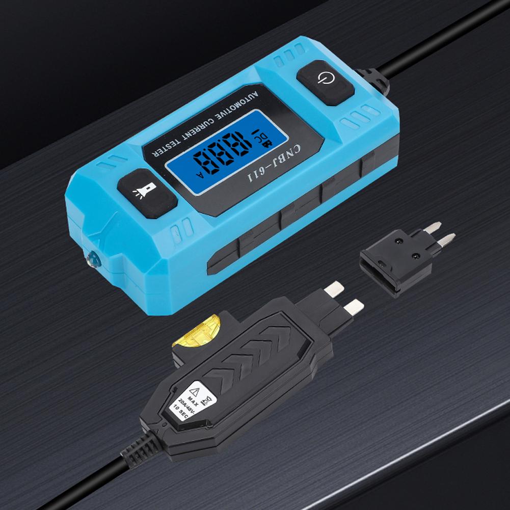 CNBJ 611 Automotive Fuse Current Tester Car Leakage Analyzer Fault Tester Automotive Fuse Current Testing Tool Blue