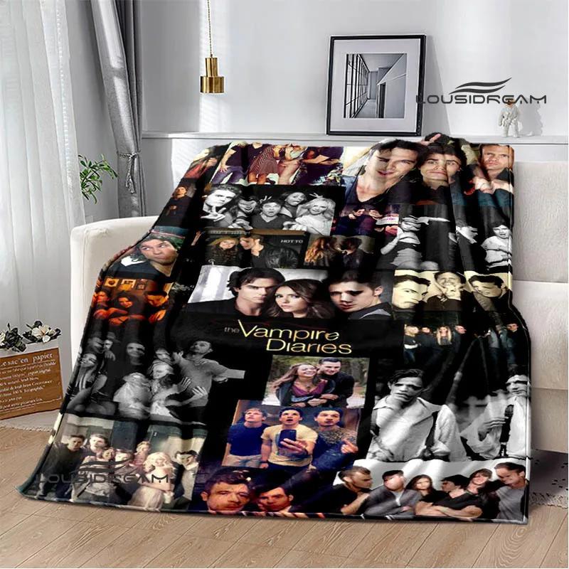 The Vampire Diaries Damon salvatore pătură imprimată Paturi calde din flanelă Pătură moale și confortabilă lenjerie de pat Cadou de ziua de naștere