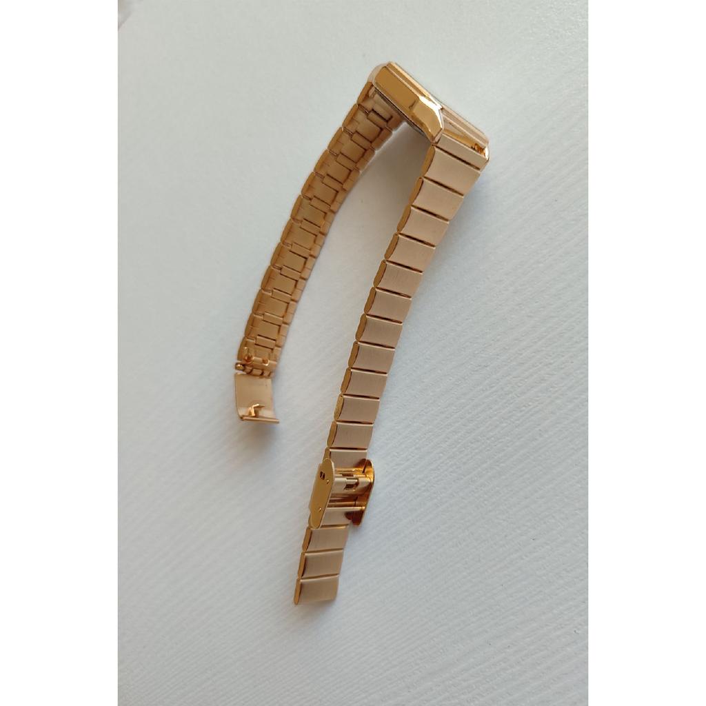 Women's Wristwatch New Fashion Vintage Metal Block Cord Gold Wristwatch