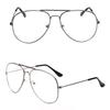 Vintage Piloten Metallrahmen Brille Damen Herren Klassisch Gold Transparent Klares Glas Optisch Retro Brillen Marke Designer
