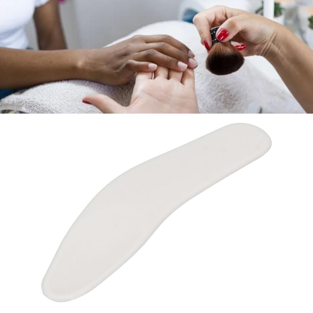 50pcs Mini Cosmetic Cream Spatula Curved Shaped Reusable Eye Cream Applicator for Nail Glue White