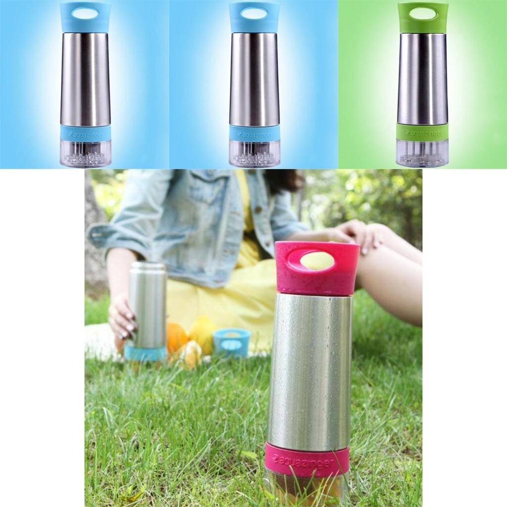 Aqua Zinger Flavor Infuser Flavored Water Bottle With Stainless Steel Design For Healthy Hydration