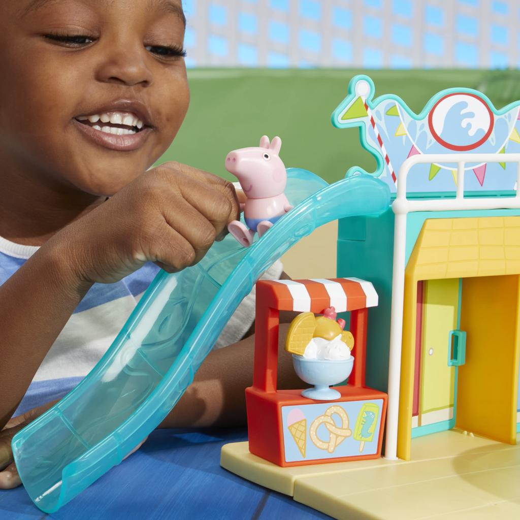 Peppa Pig Water Park Playset with 2 Figures, Preschool Toy for 3+ Girls and Boys
