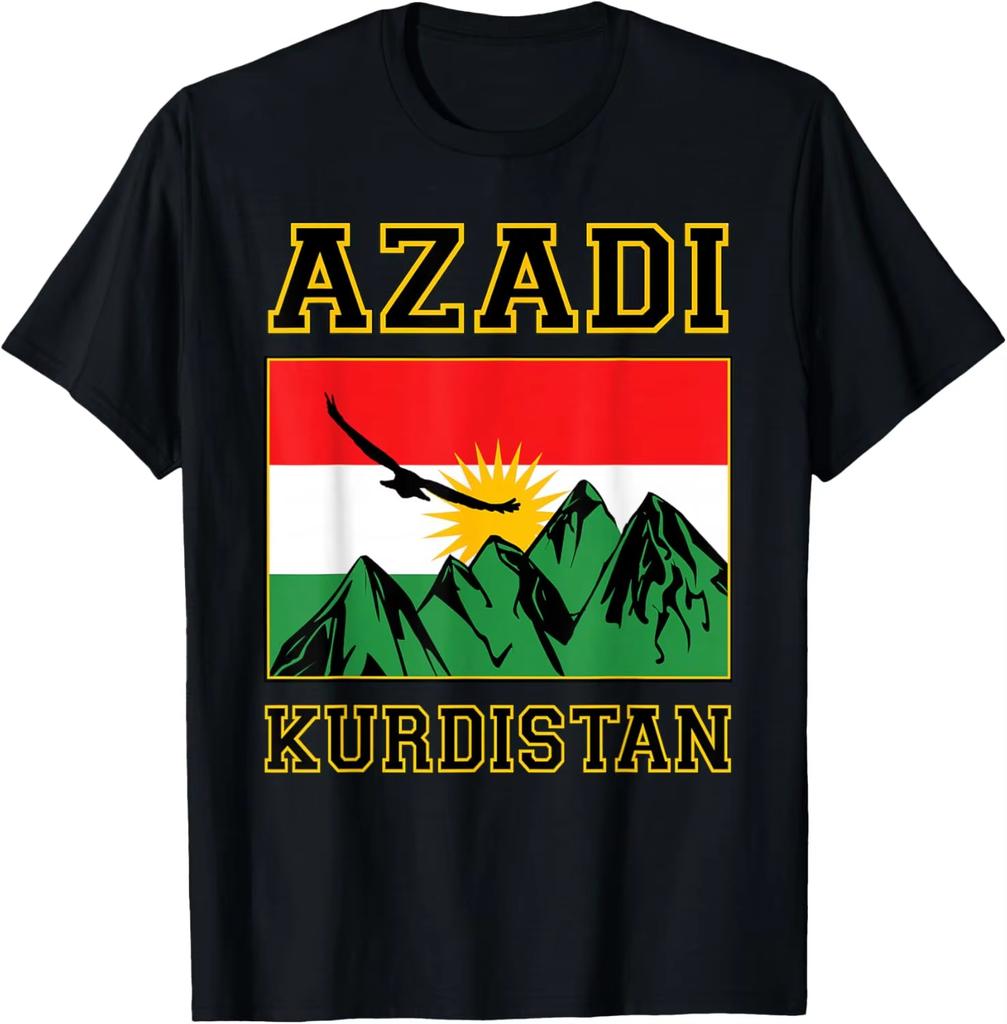 Grafica bandiera curda del Kurdistan maglietta unisex 100% cotone 2026 Estate Nuova stile Harajuku da uomo Manica corta moda T-shirt girocollo