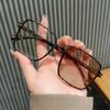 Luxury Oversized Frame Blue Light Blocking Photochromic Glasses Women'S Fashion Glasses Classic Transparent Eyewear