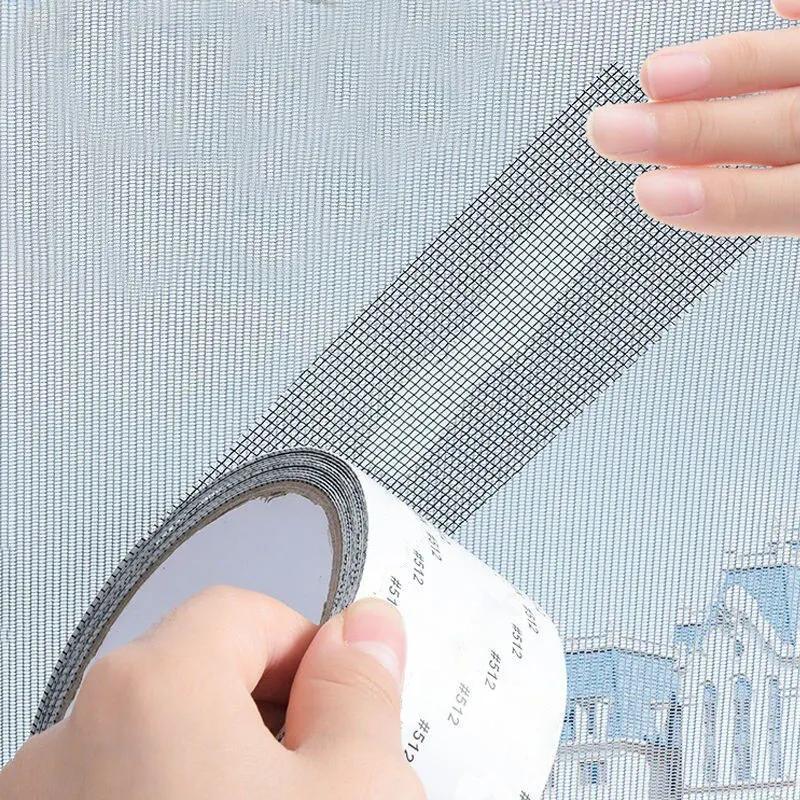 Selbstklebendes Reparaturband für Fenstergitter, Moskitonetz, zum Abdecken von Löchern, Netzaufkleber, Anti-Mücken-Band für Fenster und Türen