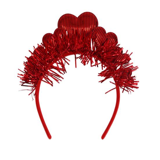 Opaska na Walentynki dla Kobiet Brokatowe Serce Miłości Dodatek do Włosów na Walentynki Ślub Urodziny Artykuły na Imprezę