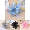 Christmas Flowers With Gold And Silver Plastic Decor For Holiday Tree And Festive Decor