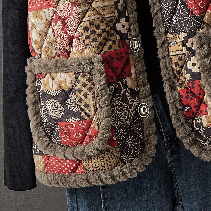 SIBOSHE Women's V-Neck Retro Plaid Cotton Vest