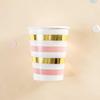 OIMG Disposable Gold Stamping Paper Plates Set